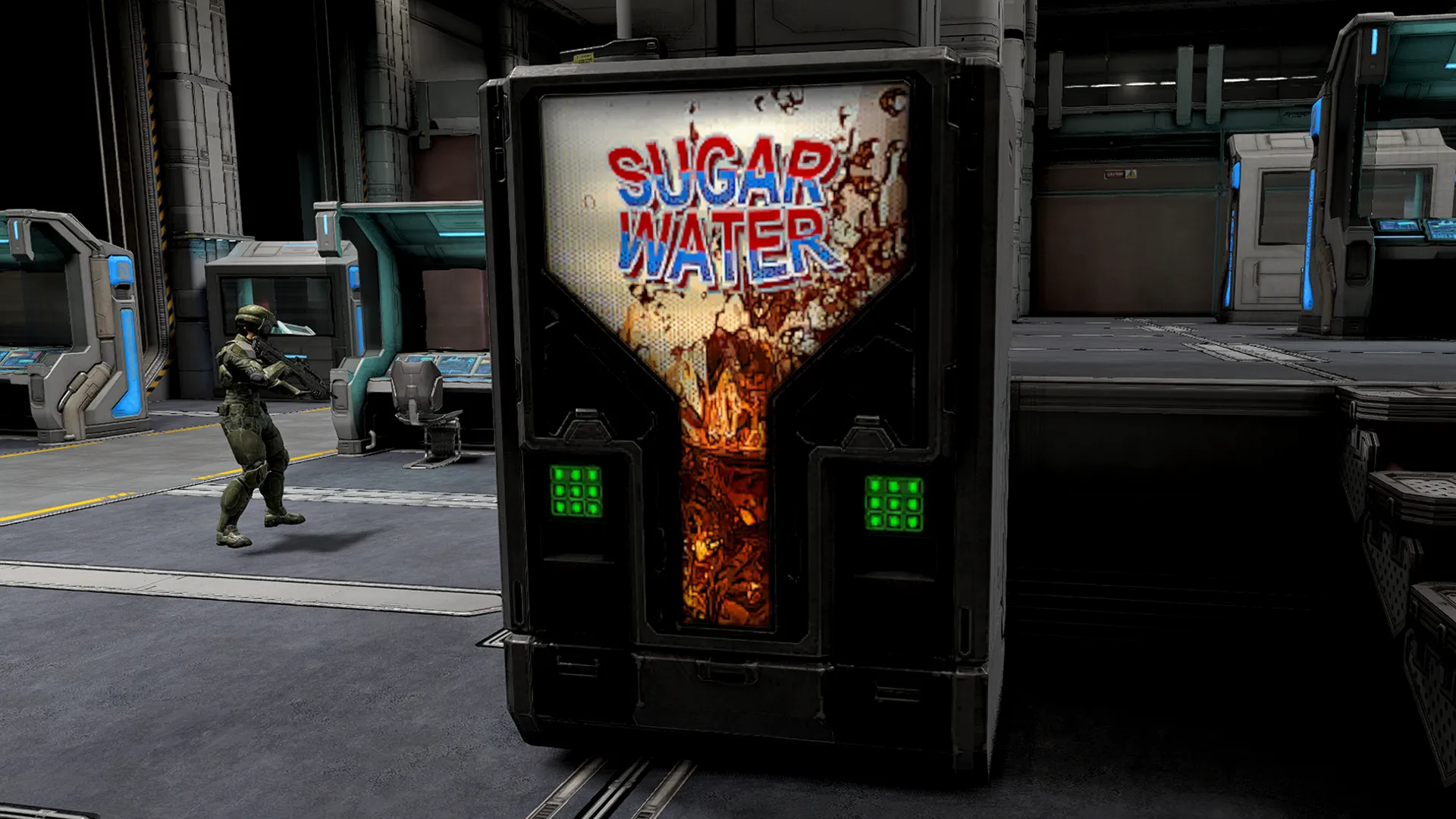 A Sugar Water vending machine from Halo 2