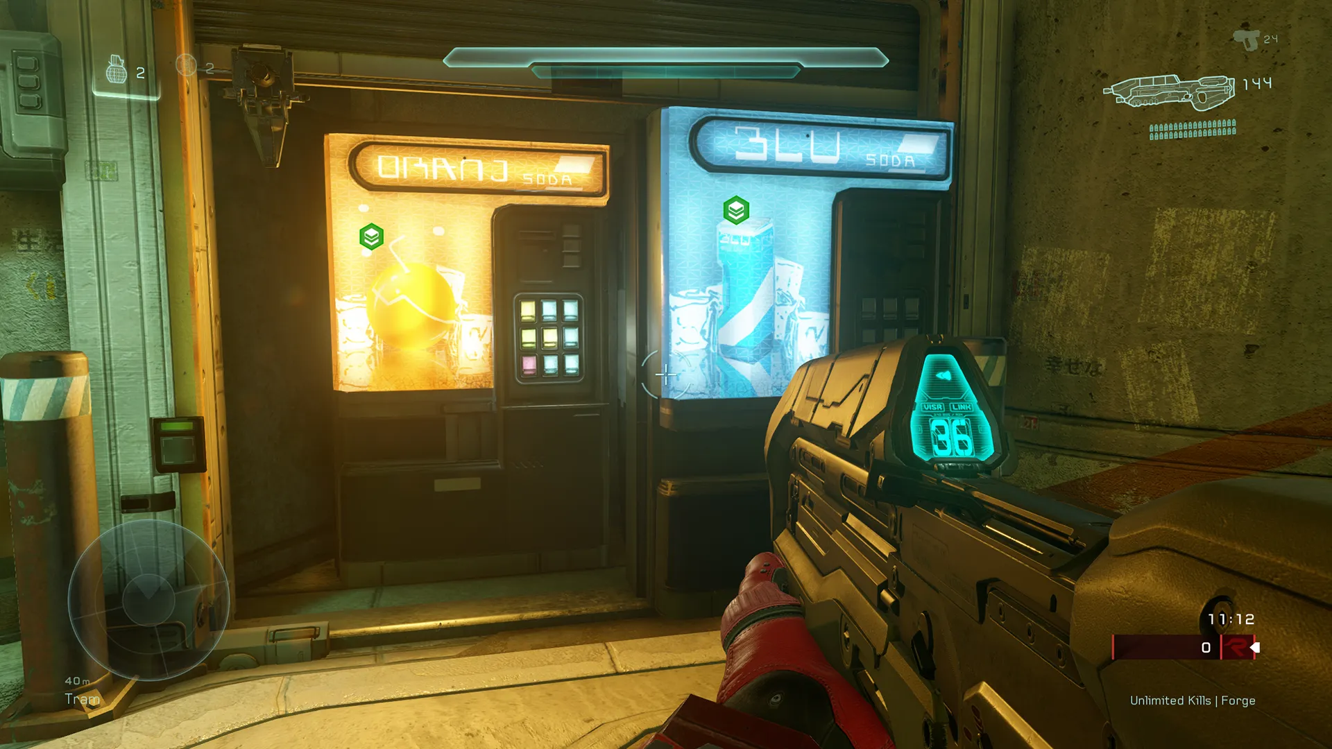 Oranj and Blu soda machines from Halo 5: Guardians