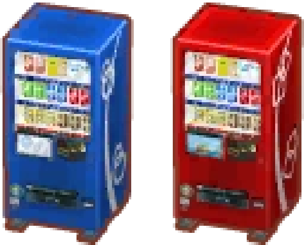 Blue and red soda machines from Animal Crossing: Pocket Camp