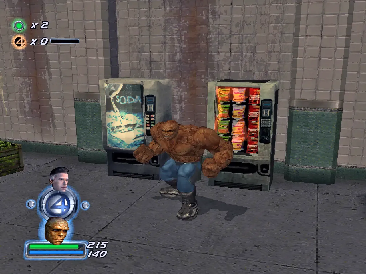 A soda machine from Fantastic 4 for the PlayStation 2