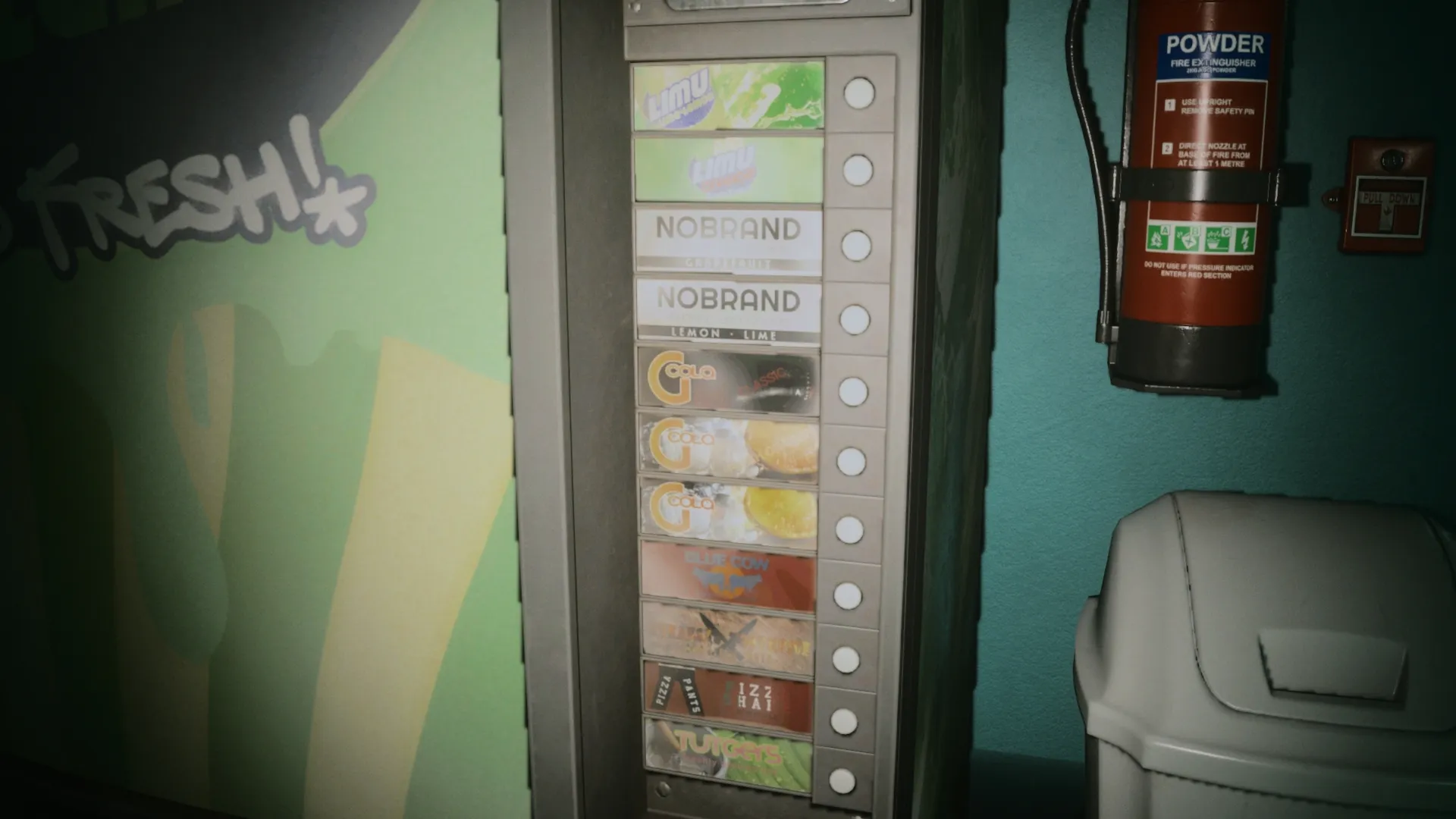 Limu vending machine closeup from Alan Wake 2