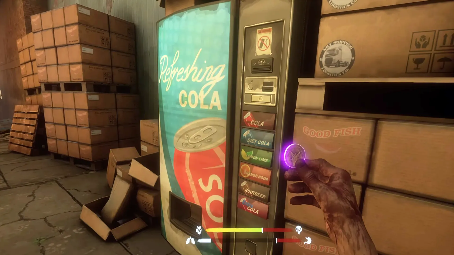 A soda machine from The Walking Dead: Saints & Sinners